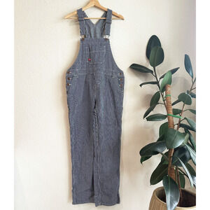 Dickies Hickory Stripe Denim Bib Overalls Small Baggy Retro Y2K 90s Condutor